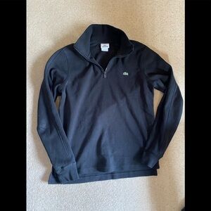 Lacoste Quarter Zip Mens Small 3 Black